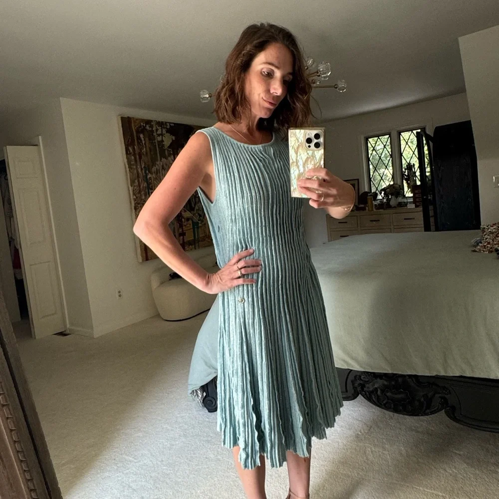 CHANEL cruise 2013 cashmere linen dress - Picture 3 of 9